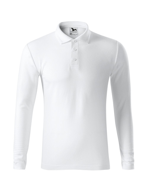Herren Poloshirt Piqué Polo LS 221 Weiß Adler Malfini