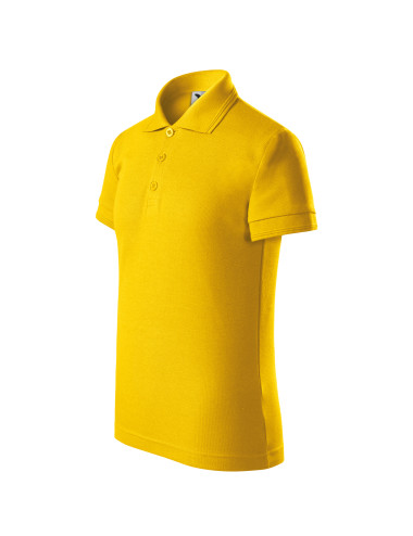 Adler MALFINI Children`s polo shirt Pique Polo 222 yellow logo embroidery
