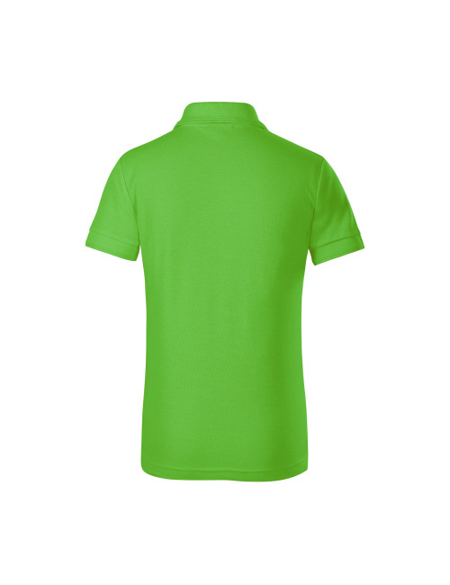 Adler MALFINI Kinder Poloshirt Pique Polo 222 grüne Apfelstickerei
