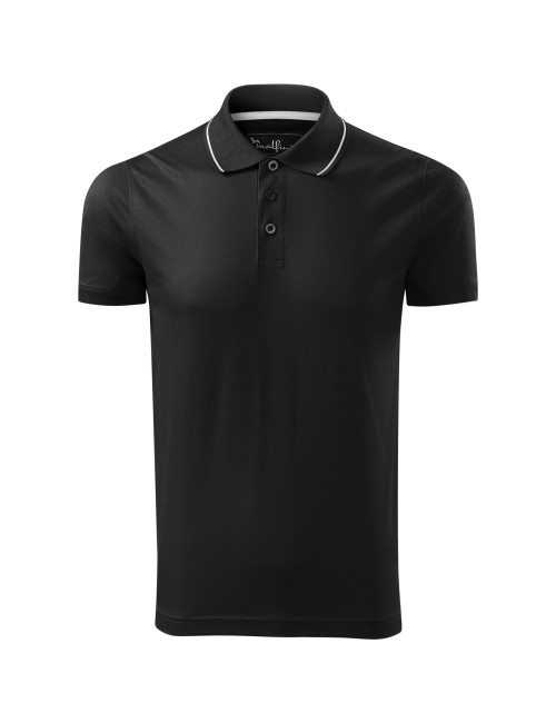 Adler MALFINIPREMIUM Herren-Poloshirt Grand 259, schwarze Logo-Stickerei