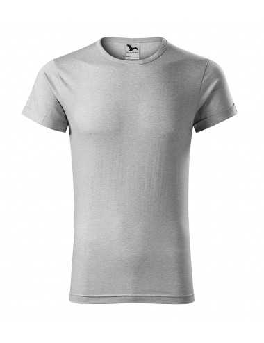 Herren Fusion T-Shirt 163 Silber Melange Adler Malfini