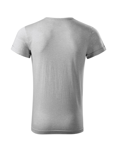 Adler MALFINI Herren T-Shirt Fusion 163 Silber Melange Bekleidungsstickerei