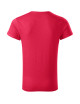 Adler MALFINI Herren T-Shirt Fusion 163, rot meliert, Logo-Stickerei