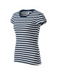 Adler MALFINI Damen Sailor 804 marineblaues Segel-T-Shirt mit Aufdruck