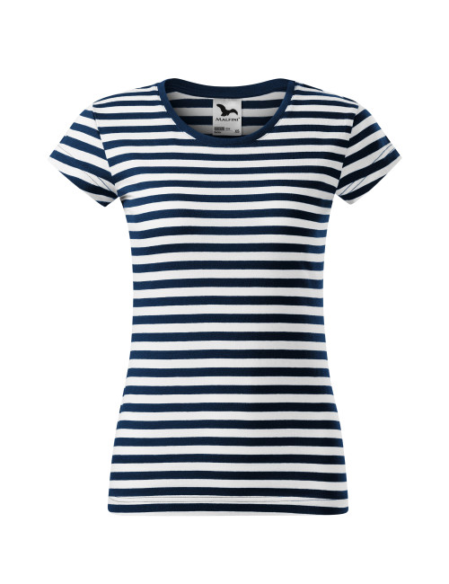 Adler MALFINI Damen Sailor 804 marineblaues Segel-T-Shirt mit Aufdruck