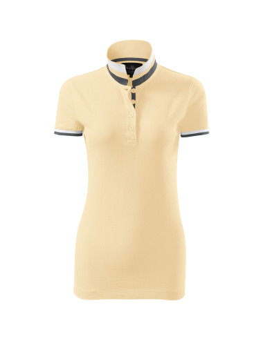 Women`s collar up 257 bourbon vanilla polo shirt Adler Malfinipremium