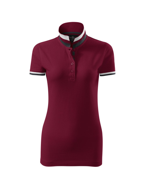 Ladies polo shirt collar up 257 garnet Adler Malfinipremium