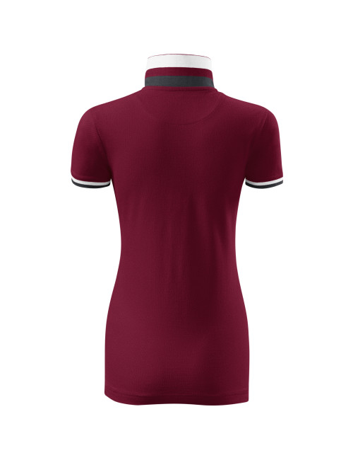 Ladies polo shirt collar up 257 garnet Adler Malfinipremium