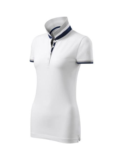 Koszulka polo damska collar up 257 biały Adler Malfinipremium
