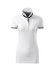 Koszulka polo damska collar up 257 biały Adler Malfinipremium