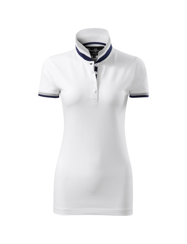 Koszulka polo damska collar up 257 biały Adler Malfinipremium