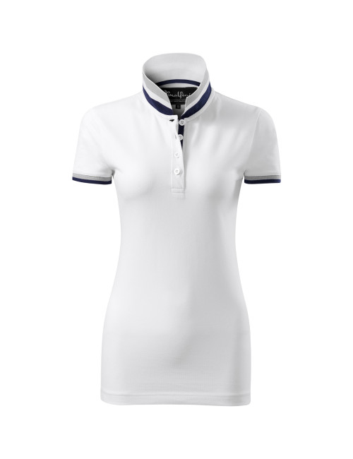Koszulka polo damska collar up 257 biały Adler Malfinipremium