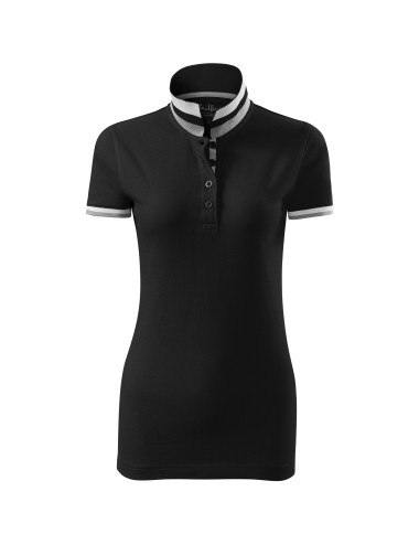 Koszulka polo damska collar up 257 czarny Adler Malfinipremium