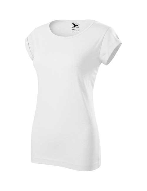Adler MALFINI Damen T-Shirt Fusion 164 weiß mit eigenem Logo, Stickerei