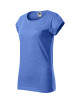 Adler MALFINI Damen T-Shirt Fusion 164, blau meliert mit Stickerei, Logo