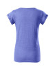 Adler MALFINI Damen T-Shirt Fusion 164, blau meliert mit Stickerei, Logo