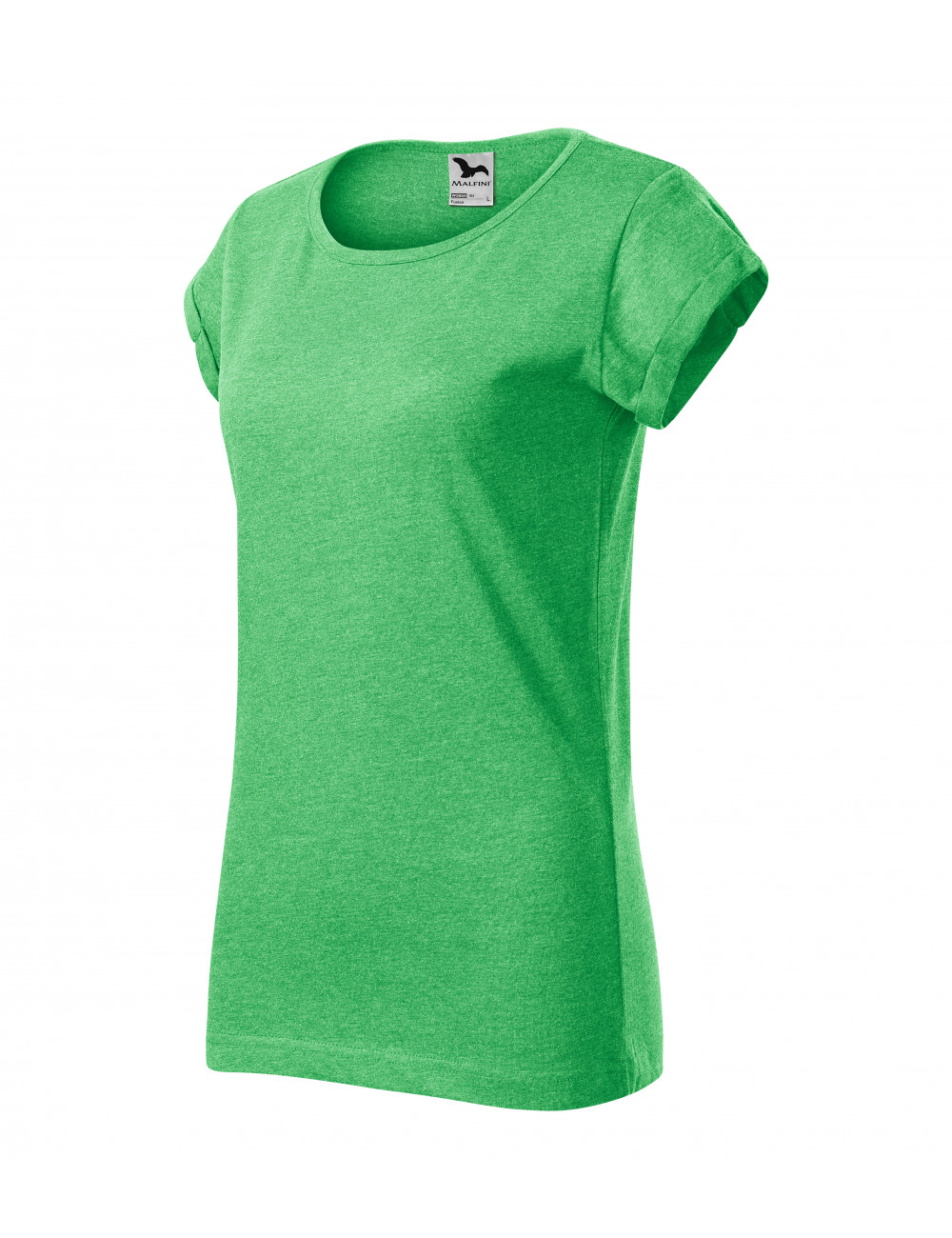 Damen-Fusion-T-Shirt 164 grün meliert Adler Malfini