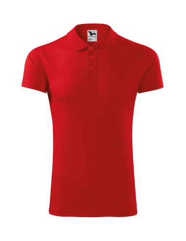 Adler MALFINI Victory 217 unisex polo shirt with red embroidery of company logos