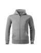 Children`s sweatshirt trendy zipper 412 dark gray melange Adler Malfini