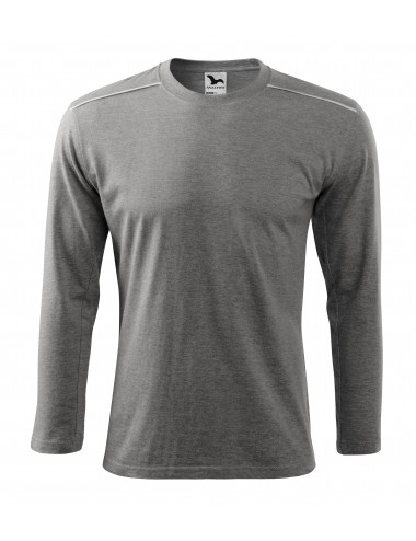 Unisex-Langarm-T-Shirt 112 dunkelgrau meliert Adler Malfini