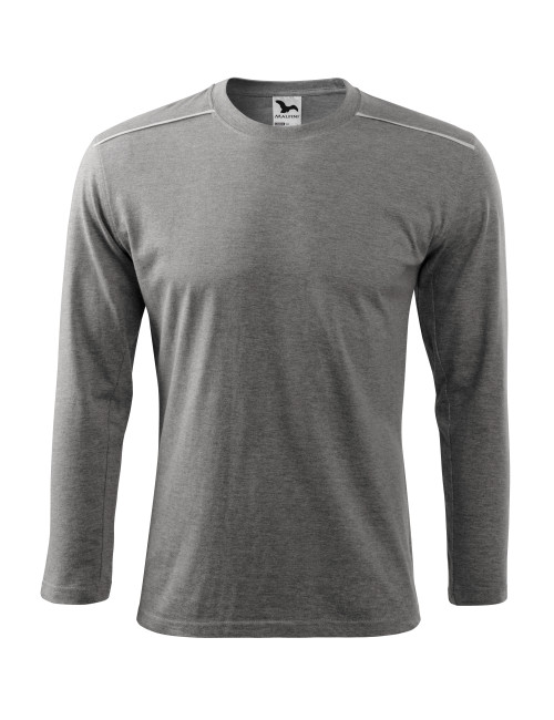 Unisex long sleeve t-shirt 112 dark gray melange Adler Malfini
