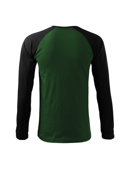 Adler MALFINI Herren T-Shirt Street LS 130 flaschengrüne Logo-Stickerei