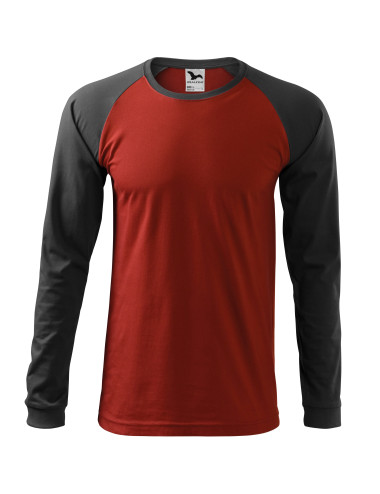 Adler MALFINI Men`s T-shirt Street LS 130 marlboro red logo embroidery