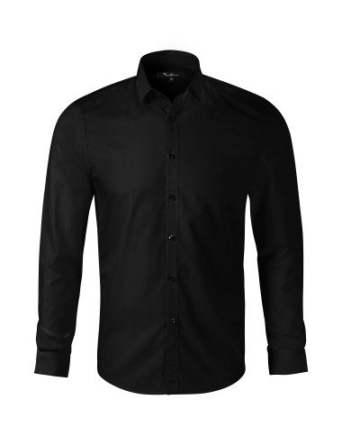 Adler MALFINIPREMIUM Koszula męska Dynamic 262 czarny haft logo nadruk