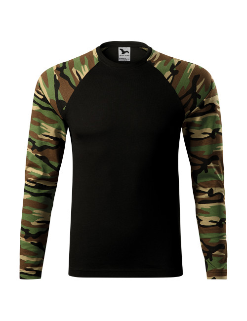 Unisex T-Shirt Tarnung ls 166 Tarnung braun Adler Malfini