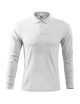 Adler MALFINI Single J. LS 211 men`s polo shirt white embroidery logo