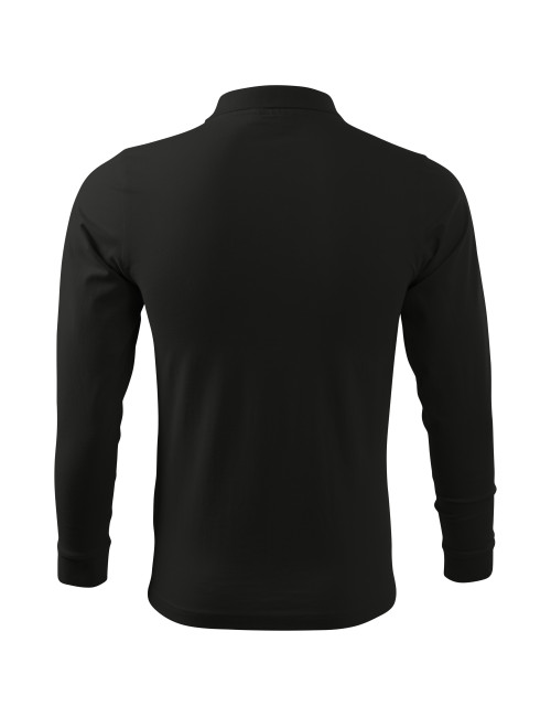 Herren-Single-Poloshirt j. ls 211 schwarz Adler Malfini
