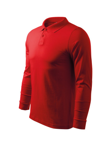 Koszulka polo męska single j. ls 211 czerwony Adler Malfini