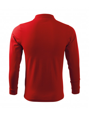 Koszulka polo męska single j. ls 211 czerwony Adler Malfini