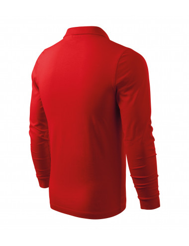 Koszulka polo męska single j. ls 211 czerwony Adler Malfini