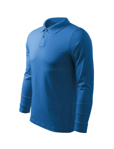 Men`s single j polo shirt. ls 211 azure Adler Malfini