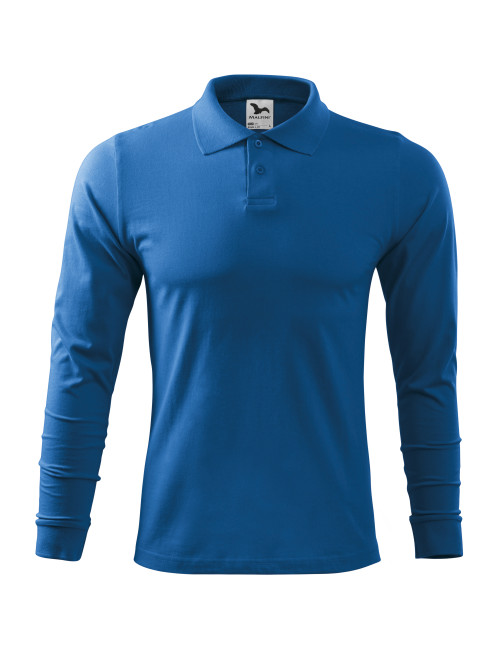 Men`s single j polo shirt. ls 211 azure Adler Malfini