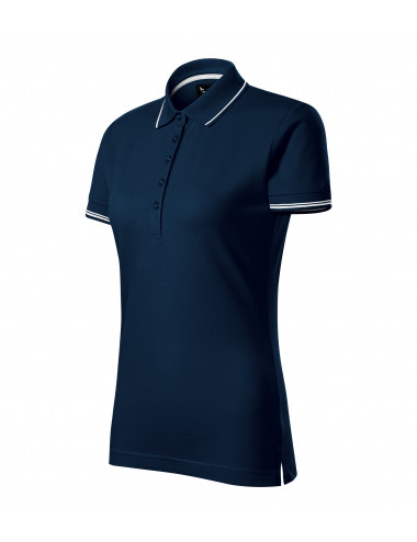 Women`s polo shirt perfection plain 253 navy blue Adler Malfinipremium
