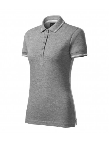 Women`s polo shirt perfection plain 253 dark gray melange Adler Malfinipremium
