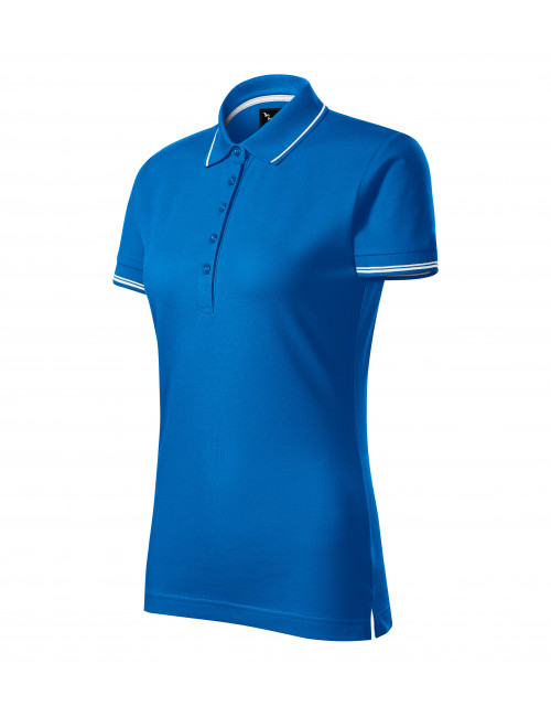 Women`s polo shirt perfection plain 253 snorkel blue Adler Malfinipremium