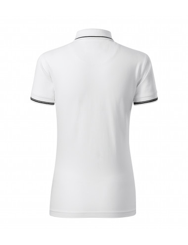 Women`s polo shirt perfection plain 253 white Adler Malfinipremium