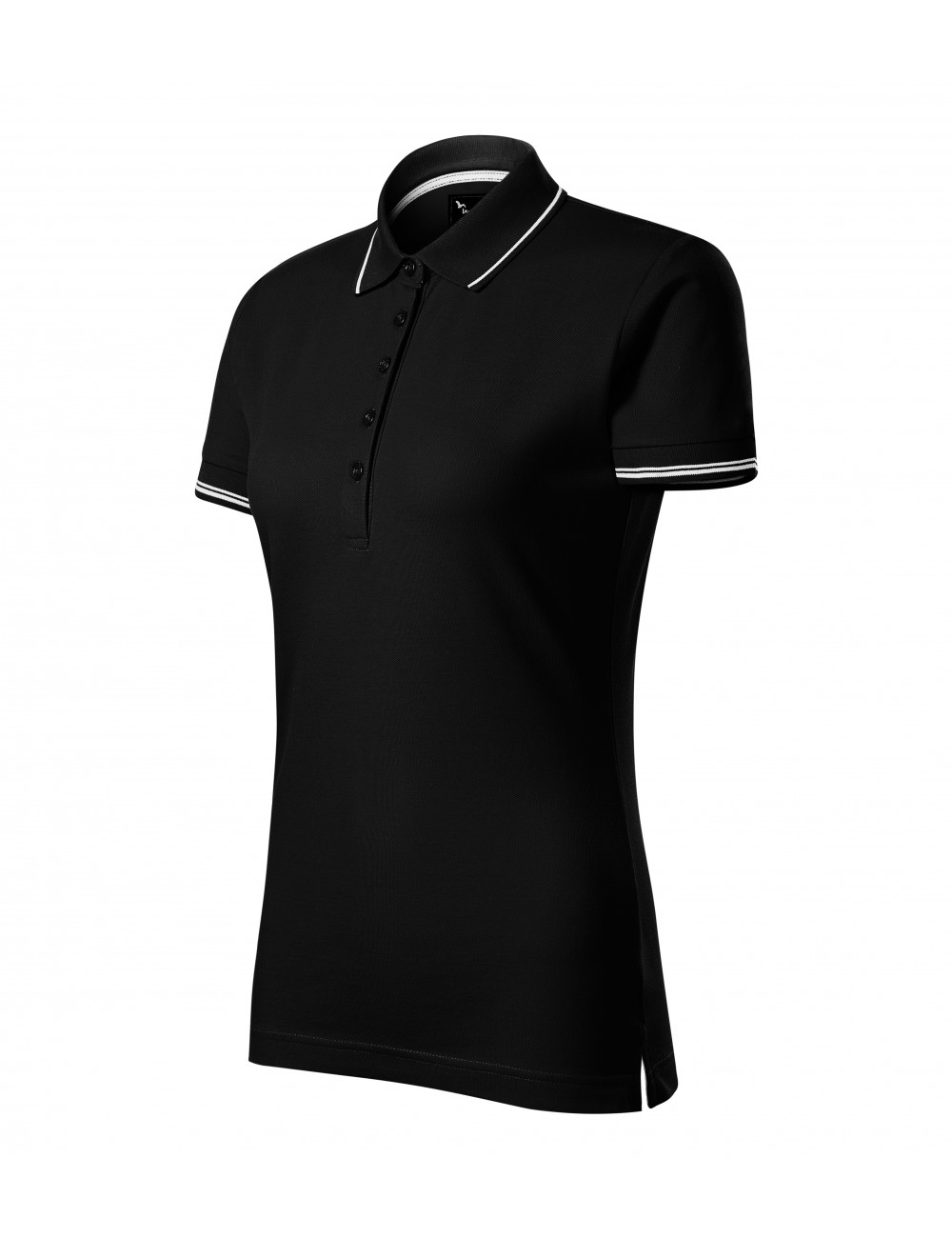 Women`s polo shirt perfection plain 253 black Adler Malfinipremium
