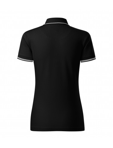 Women`s polo shirt perfection plain 253 black Adler Malfinipremium