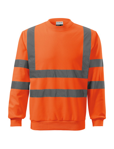 "High-Visibility Unisex Sweatshirt 4v6 by Malfini Rimeck - Fluorescen