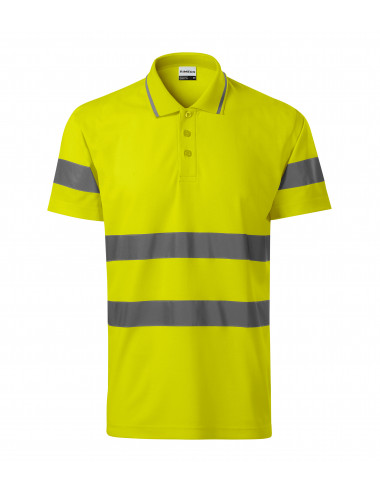 Adler RIMECK Koszulka polo unisex HV Runway 2V9 żółty odblaskowy