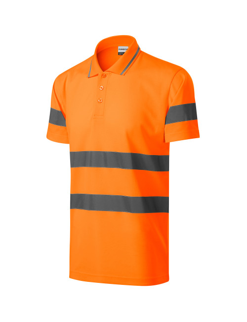 "Unisex Malfini Polo Shirt HV Runway 2V9 with Reflective Strips - Hig
