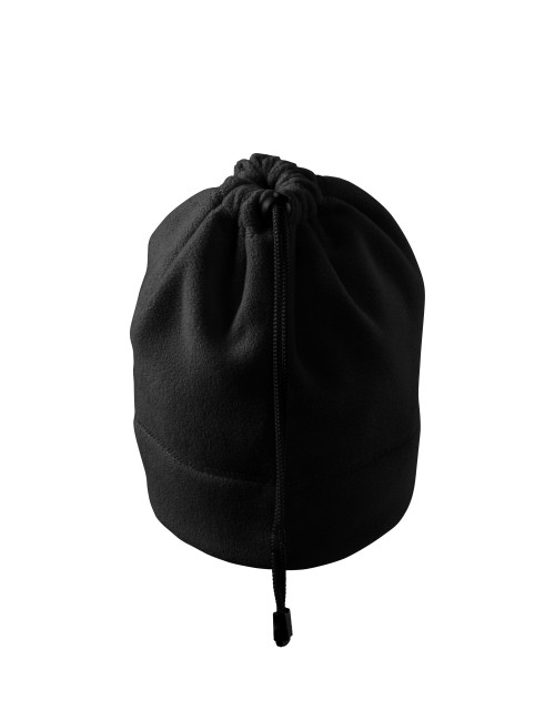 Adler MALFINI Unisex Fleecemütze Practic 519 schwarze Logo-Stickerei