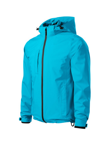 Adler MALFINI Herrenjacke Pacific 3 IN 1 533 türkiser Stickerei-Logo-Druck