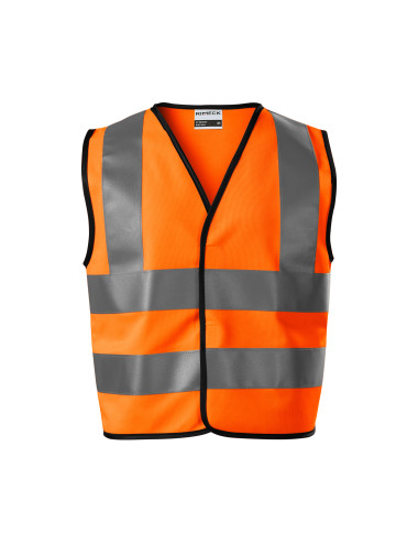 Children`s reflective vest hv bright 9v4 reflective orange Adler Rimeck