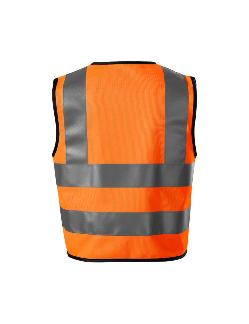 Kinder-Reflektorweste HV Bright 9v4 Reflektierend Orange Adler Rimeck