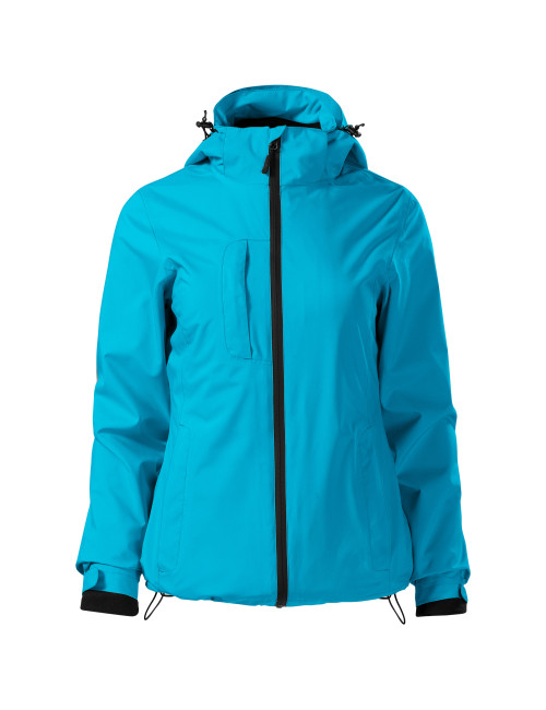 Adler MALFINI Women`s jacket Pacific 3 IN 1 534 turquoise print embroidery logo